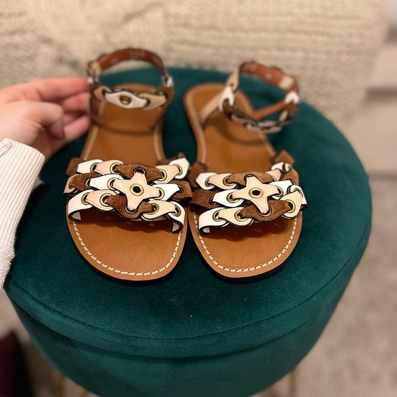 Brown and taupe Coach Sandal - Picture 2 of 5